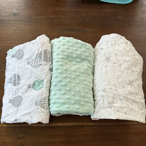 Pottery Barn Kids Handbags - Pottery Barn Crib Sheet Cloud Island Peanut Shell Swaddle